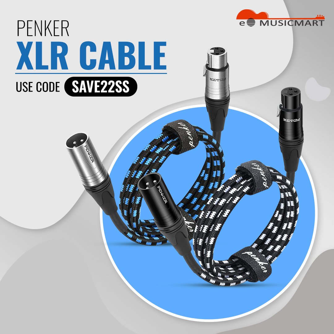 emusicmart's tweet photo. Penker XLR Cable,10ft 2 Pack Microphone Cable, XLR Male to Female Balanced Microphone Cord 3 pin, 10 Foot mic Cord, Black &amp; Silver 2 Pack Design👉 https://t.co/loTxetPone

Flat 5% off Use the code for a Special Discount 👉 SAVE22SS

#emusicmart #penker #microphone #mic #black https://t.co/DmRUJOwBNS