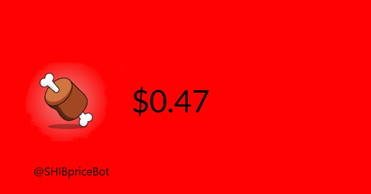 ratbagthefirst's tweet photo. Percentage change...
Current $BONE Price: $0.47 
Percentage change since my last tweet : -1.14% 📉
#shiba #SHIBARMY #shibainu #BONE https://t.co/qWcSOGCdXR