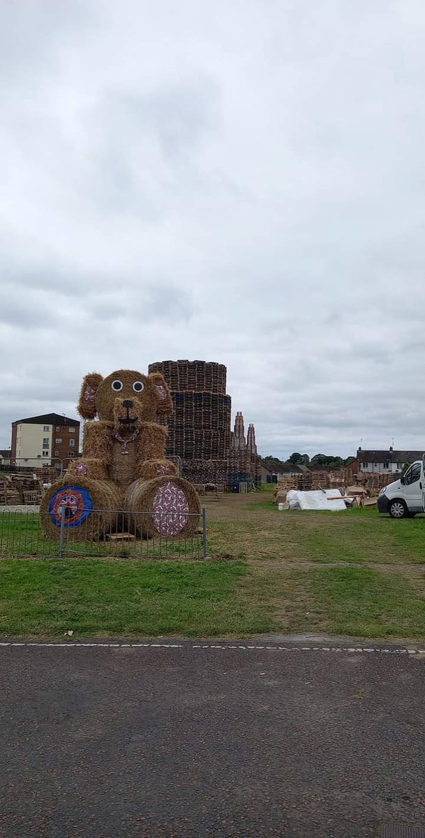 LCRbonfire's tweet photo. After our social media&amp;press storm over the past couple of days. 
This big man made an appearance yesterday &amp;decided he wanted a bit of the action too.
Everybody meet, BILLY  The Bonfire Bear.
If your passing,grab a quick snap&amp;tag us on any of our socials
#LCR
🤚🏼🇬🇧😈🔥. https://t.co/YTO5z4pd5n