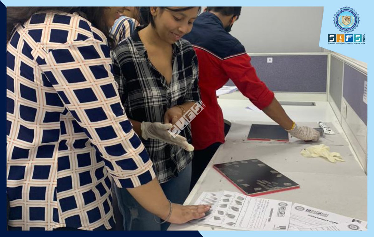 Fingerprint recording activity by trainees of Summer Training 2022 at SIFS India.
#SIFS #sifsindia #crimesceneinvestigation #crimescene #investigation #forensic #forensicscience #training #training2022 #summertraining #learnforensic #learning #trainee #fingerprint