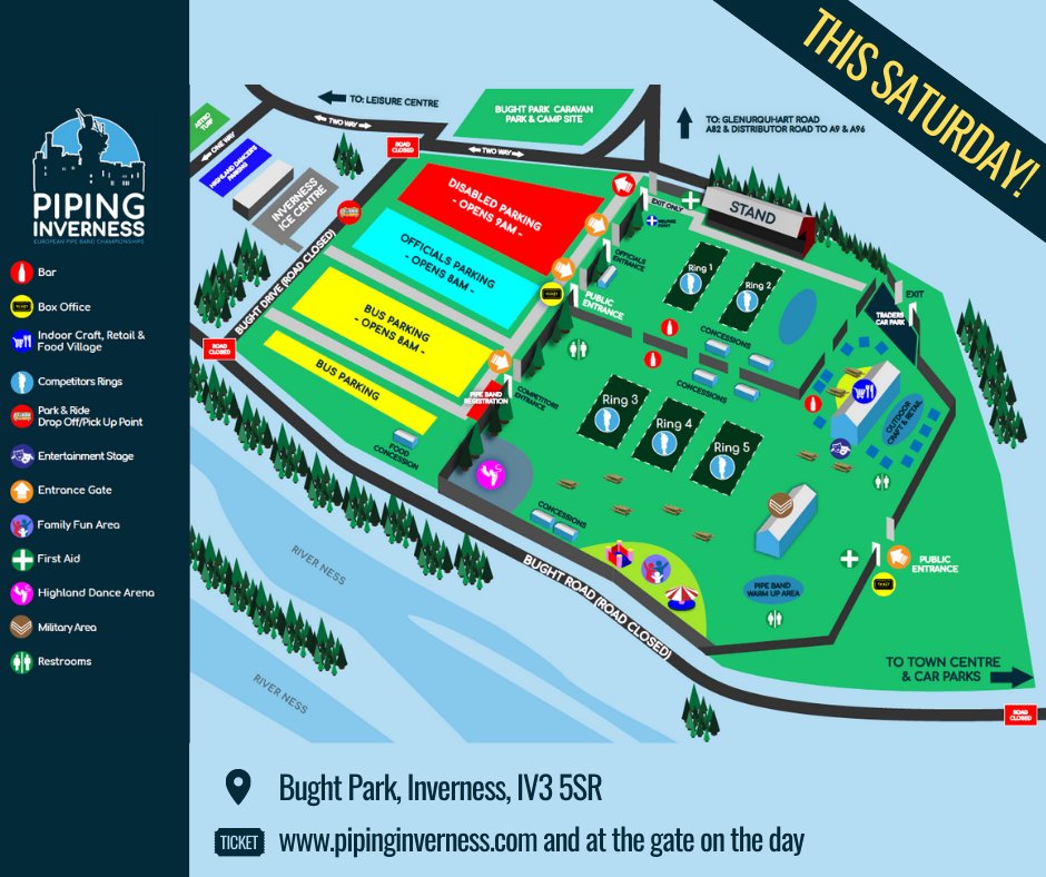 We’re excited to be welcoming you to Piping Inverness TOMORROW for a great day full of fun plus a Highland Dancing competition and the European Pipe Band Championships 🎶

Tickets are available at the gates tomorrow at pipinginverness.com

FAQs 👉🏽 pipinginverness.com/faqs