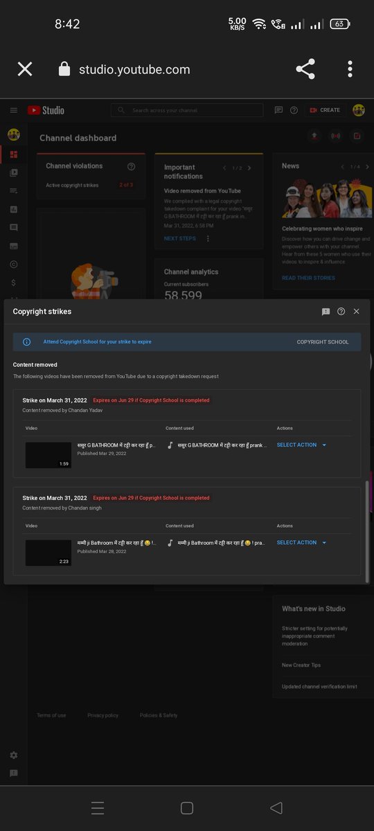 DSFagna1's tweet photo. @TeamYouTube  This strike is absolutely fake, this is what gave me 2 fake strikes but now that strike is deleted please help me too and check this strike is 100% fake
Channel Link :- https://t.co/zjAowbH7gq
Video Link :- https://t.co/XKp8FCSvHz
https://t.co/xWdDsOtWGM https://t.co/x2BIUoWv9o