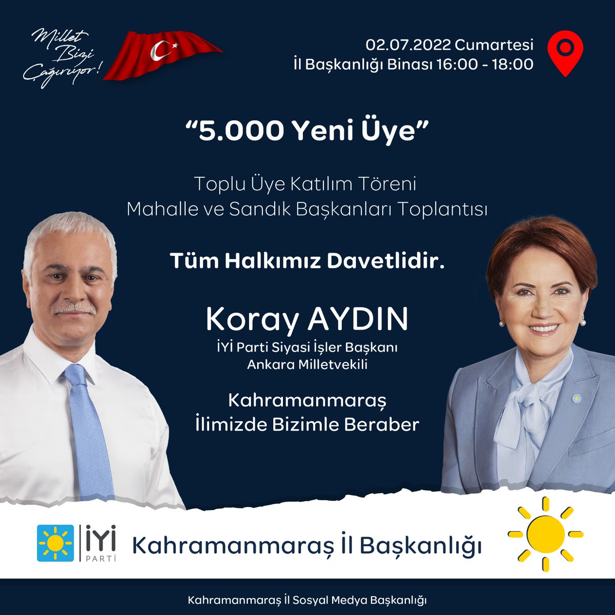 İYİ Parti Kahramanmaraş Türkoğlu İlçe Başkanlığı (@iyi_turkoglu46) on Twitter photo 