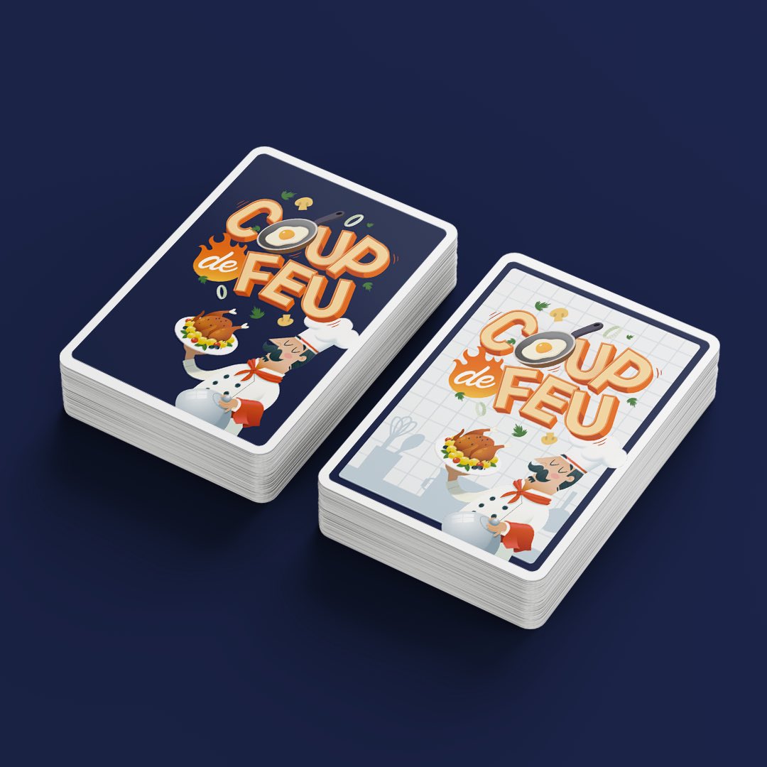 Qu’est ce qu’il y a dans la boîte de #coupdefeu ? Episode 1 🧐
2 decks de 56 #cartes au format 63x88mm (dit #poker) le tout scellé par une bande papier recyclable 🌱 
#jds #j2s #jeudesociete #boardgame #jeu #fabriqueenfrance
