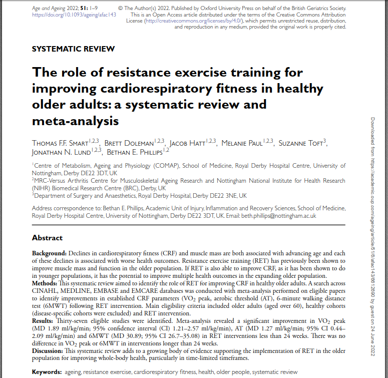 Physio Meets Science on Twitter "The role of resistance exercise