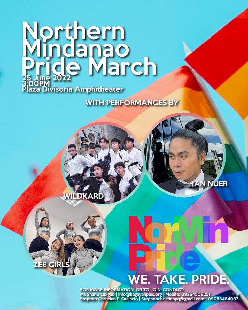 StephXChristiG's tweet photo. Happening tomorrow in Cagayan de Oro! #NorMinPride #Pride We.Take.PRIDE. https://t.co/5GEfLZpKeF