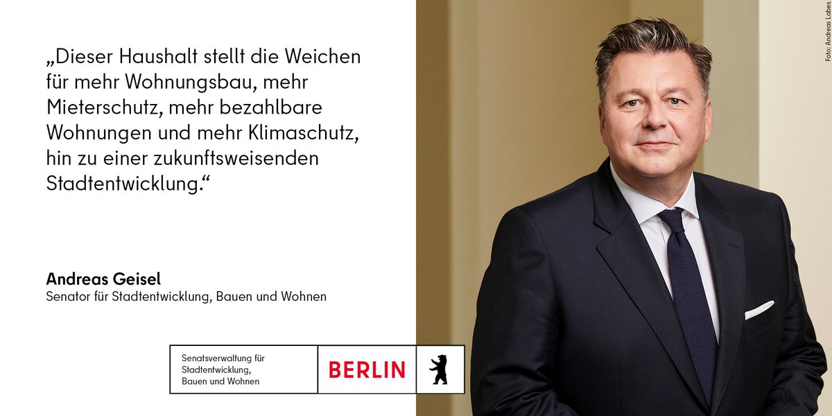 Senatsverwaltung Stadtentwicklung, Bauen & Wohnen (@senstadtberlin) on Twitter photo Gestern hat das <a href="/AGH_Berlin/">Abgeordnetenhaus von Berlin</a> den Haushalt für die Jahre 2022/23 beschlossen. @Bausenator Geisel: "Dieser Haushalt stellt die Weichen für mehr #Wohnungsbau, mehr bezahlbare #Wohnungen, mehr #Mieterschutz und mehr #Klimaschutz, hin zu einer zukunftsweisenden #Stadtentwicklung." Gestern hat das <a href="/AGH_Berlin/">Abgeordnetenhaus von Berlin</a> den Haushalt für die Jahre 2022/23 beschlossen. @Bausenator Geisel: "Dieser Haushalt stellt die Weichen für mehr #Wohnungsbau, mehr bezahlbare #Wohnungen, mehr #Mieterschutz und mehr #Klimaschutz, hin zu einer zukunftsweisenden #Stadtentwicklung."