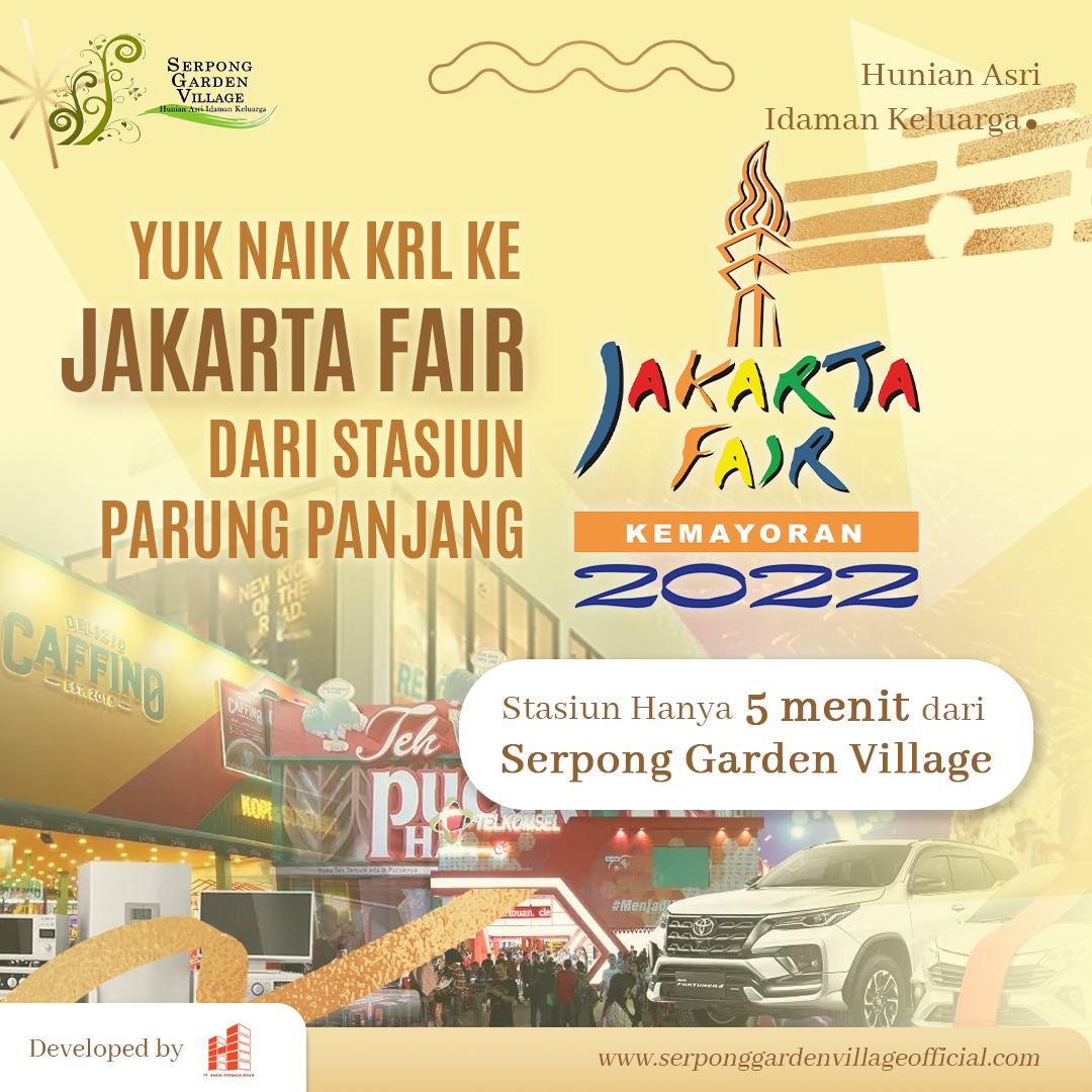 Jakarta Fair naik KRL dari Serpong Garden Village enak nih...😁