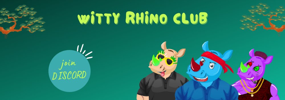 WittyRhinoClub's tweet image. At @WittyRhinoClub, we are, and always have been, all about art! We believe the best #art is the kind that emerges organically without barriers or boundaries.

 ✅Like RT Tag 3
 ✅Follow @WittyRhinoClub
 ✅🔔ON! 

#NFTs #SaveEarth #WRC #NFTProject #NftColllectors