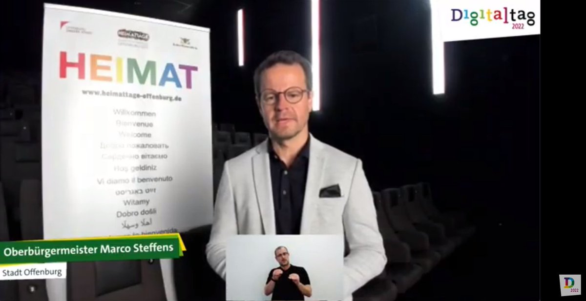 DigitaltagDE's tweet image. ▶ Marco Steffens, Oberbürgermeister der Stadt Offenburg, ist zugeschaltet im Livestream des #Digitaltags.
👉 Zum Livestream: digitaltag.de