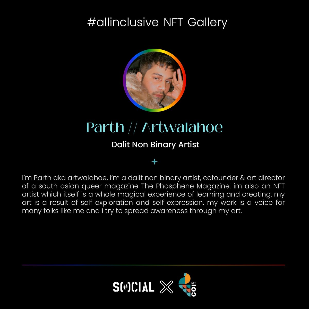 coi_nft's tweet photo. @artwalahoe

Presenting our artist for the COI X @socialoffline #allinclusive NFT gallery !

#coloursofindia #socialoffline #coinft #coidao #pride #pridemonth #lgbtq🌈 #lgbtqartist #indianartists #nftartist #nfts https://t.co/rNFNSW7AN4
