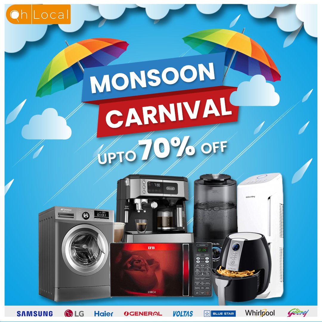 ohlocal's tweet photo. The OhLocal Monsoon Carnival Fest is here!

Bring home the monsoon essentials from OhLocal to get up to 70% off and enjoy the savings to the fullest. 

Shop Now!
#Monsoon2022 #SaleAlert #discounts #electronics #ohlocal https://t.co/3XpNDiF7es