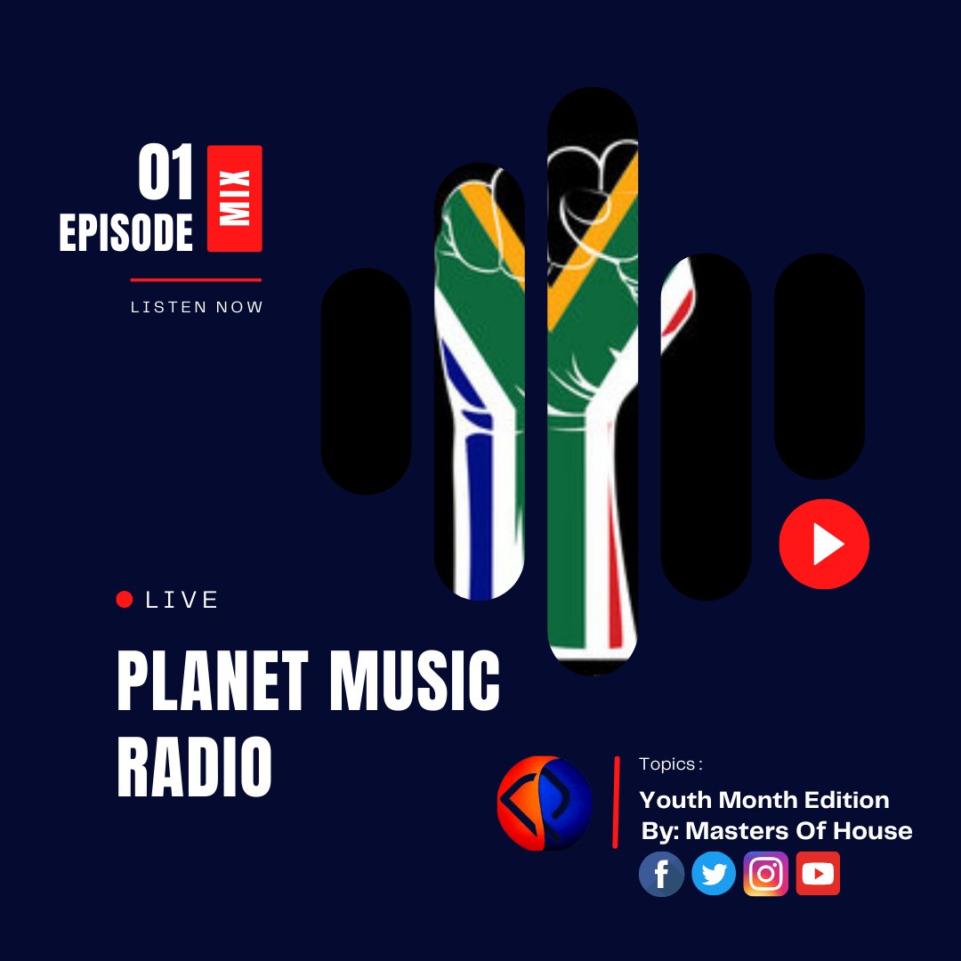 PlanetMusicZA's tweet photo. Celebrating Youth Month with a song. Check out our new Radio Show mixed by @MastersOfHouse2

Stream/Download: https://t.co/uqyjUNZ9c2 

#Music #Podcast #LetsGO!🎶🇿🇦 https://t.co/jpmlrkZZhS