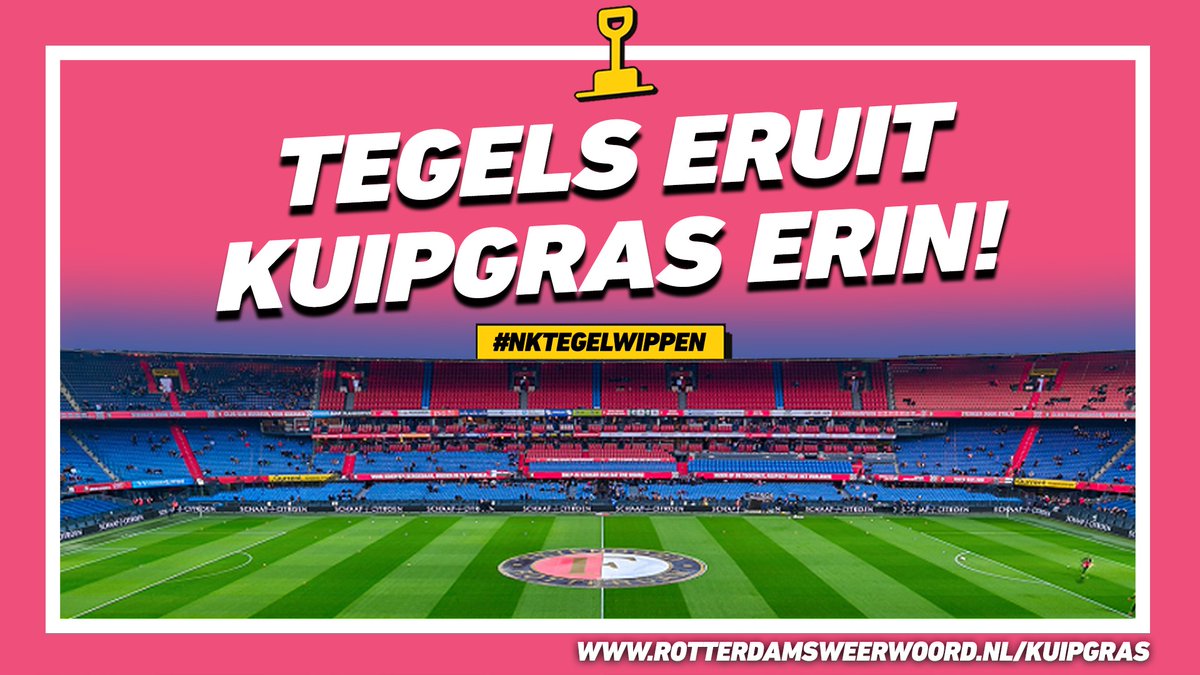 🌱 Wil jij een uniek stuk gras uit de Kuip? Dit is je kans! <a href="/DeKuip/">Stadion Feijenoord</a> support het #NKTEGELWIPPEN in Rotterdam en stelt 100m2 gras beschikbaar in ruil voor jouw tegels! 

► Meld je voor zondag 26 juni 18:00 u aan op bit.ly/3HO4ioy

<a href="/RWeerwoord/">Rotterdams WeerWoord</a> <a href="/duurzaam010/">Rotterdam Duurzaam</a>