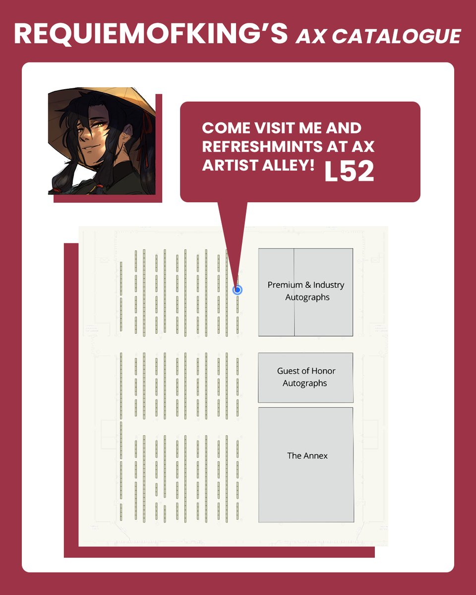 hello friends! revealing my ax'22 catalogue! come visit me and @refreshmints at L52! #ax2022artistalley 