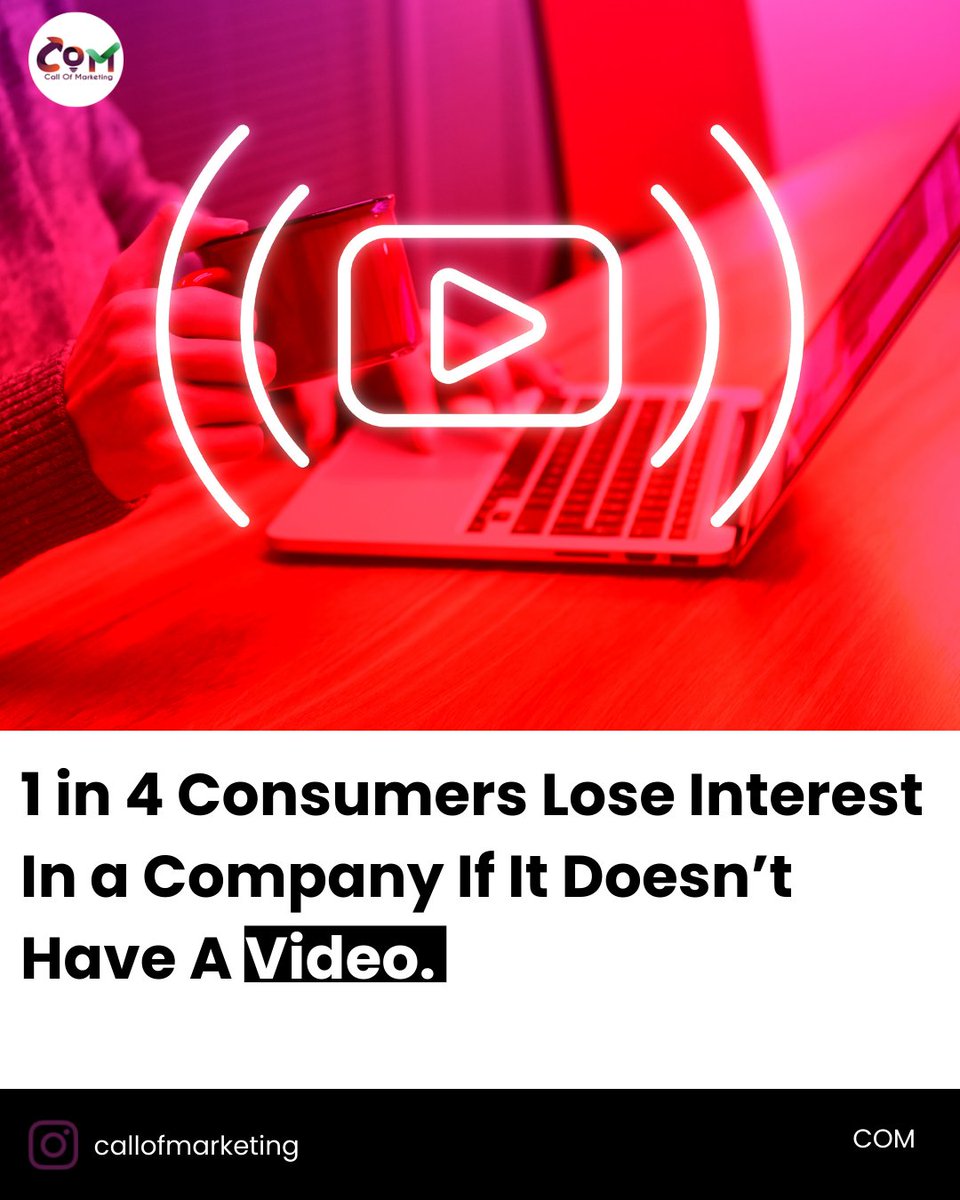 CallOfMarketing's tweet photo. Did you know  videos drive more than 82% of the consumer traffic?☝

#videomarketing2022 #videomarketingtips #videomarketingstrategy #socialmediamarketing #instgramstrategy  #callofmarketing #COM #therightcallofmarketing https://t.co/Ow2qGaimJC