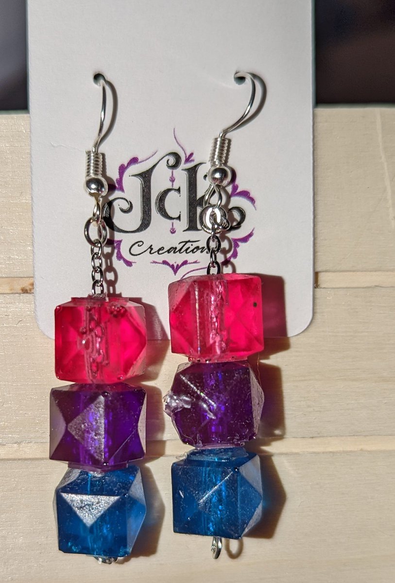 #transpride earrings and #bipride earrings. #PrideMonth