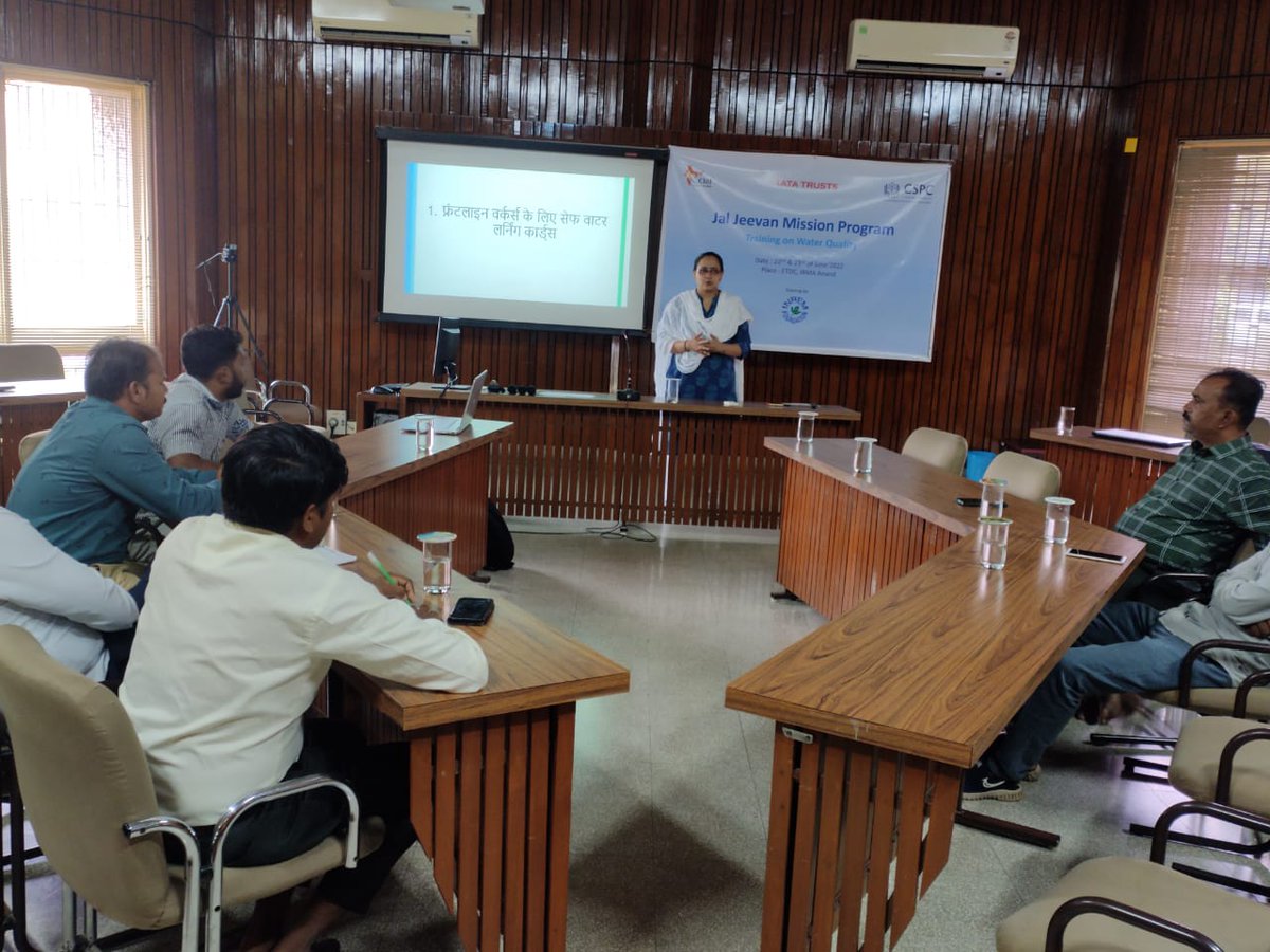 inremwater's tweet photo. The #WaterQualityManagement course is now expanding from online into a hybrid form
 The first such batch is in Gujarat with @tatatrusts partners https://t.co/B5srp9Ct8F