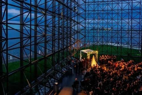 DesignLightCo's tweet photo. Magical Moment!! 💙 and captured so perfectly @katemcelweephoto ⁠
⁠
#bostonwedding #jfklibrary #weddingceremonygoals #lightingchangeseverything #weddingphotoidea ⁠
venue | @jfklibrary ⁠
planning &amp; design @elegant_aura⠀⁠
catering | @gourmetcaterers… https://t.co/2fo2ddEFjX https://t.co/iVbCcTj77A