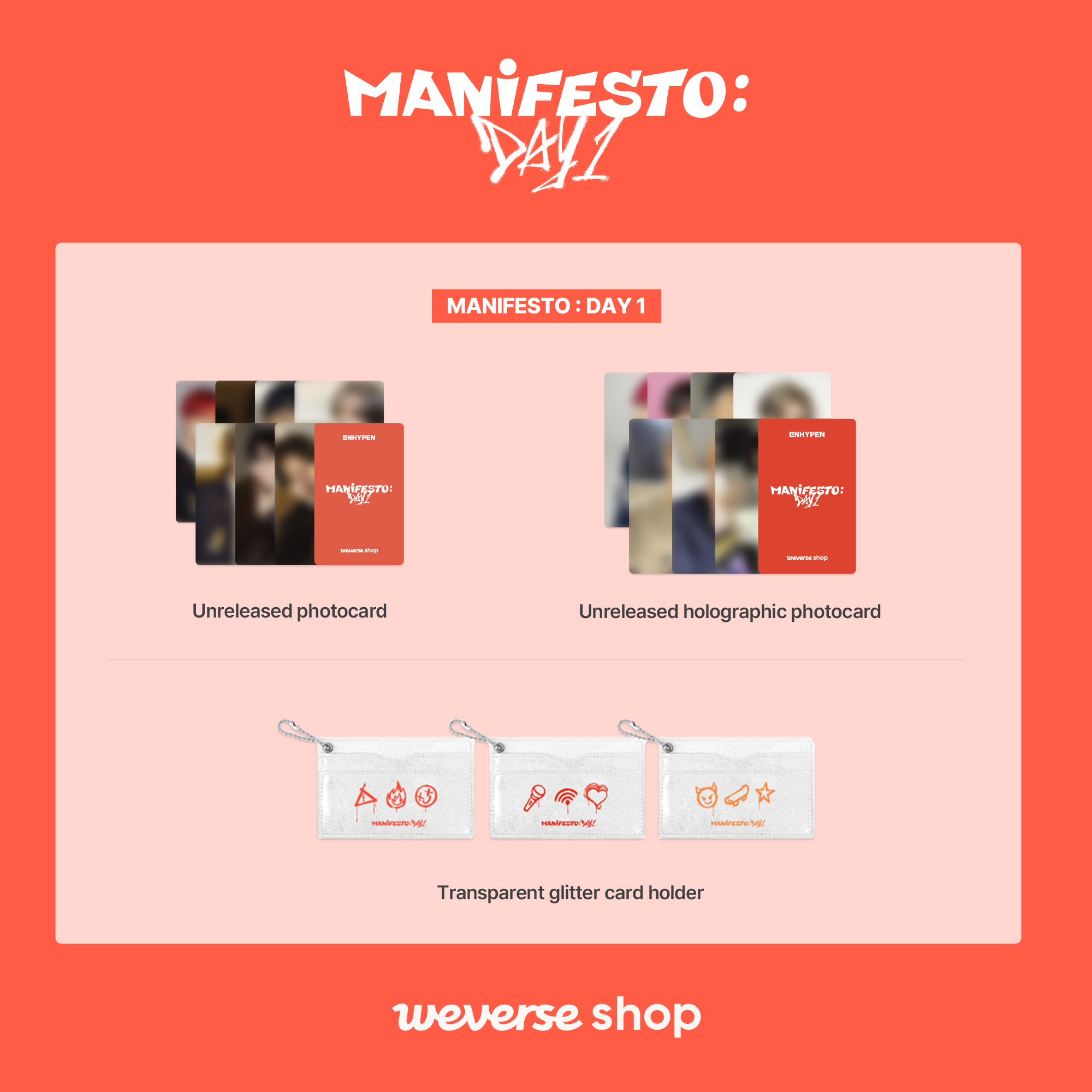 Enhypen Manifesto : Day 1 Japan Limited benefits photo card