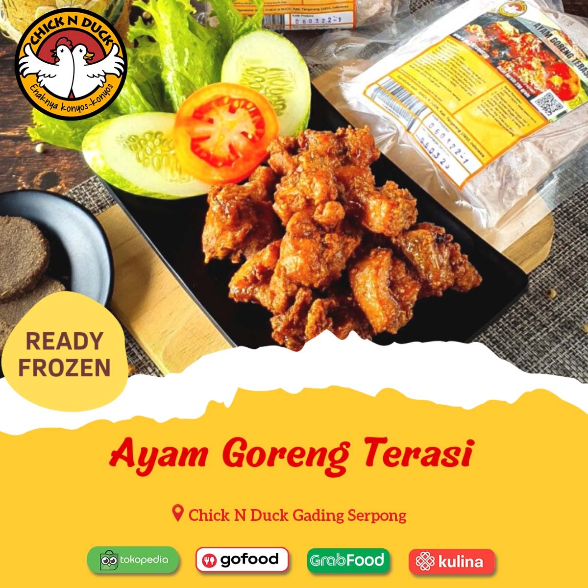 chicknduckresto's tweet photo. Lunch makin asik dgn ayam goreng terasi!

Bumbu terasi yg bgtu khas &amp; gurih dlm kemasan frozen yg dijamin tetap lezat, praktis &amp; higienis. Produk kami jg sdh memiliki ijin edar BPOM, Gak perlu ragu lg deh

https://t.co/Odt8WLfHy6
https://t.co/SyETlVCFMc
https://t.co/z3ATo1W2eV https://t.co/rxcWRWuNgg