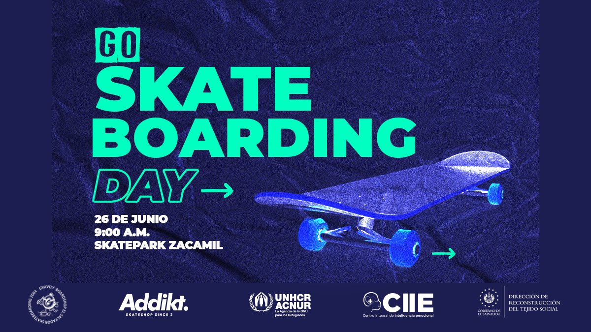 sliptone's tweet photo. Estamos ansiosos por celebrar el #GoSkateboardingDay2022 con ustedes. 🛹✨
Prepara tus mejores habilidades y trucos con la tabla, esperamos que este domingo nos demuestres porque sos el mejor. 😉

Recuerda que las inscripciones iniciarán a las 9:00 a.m. 📝 https://t.co/bcrMsEh97X