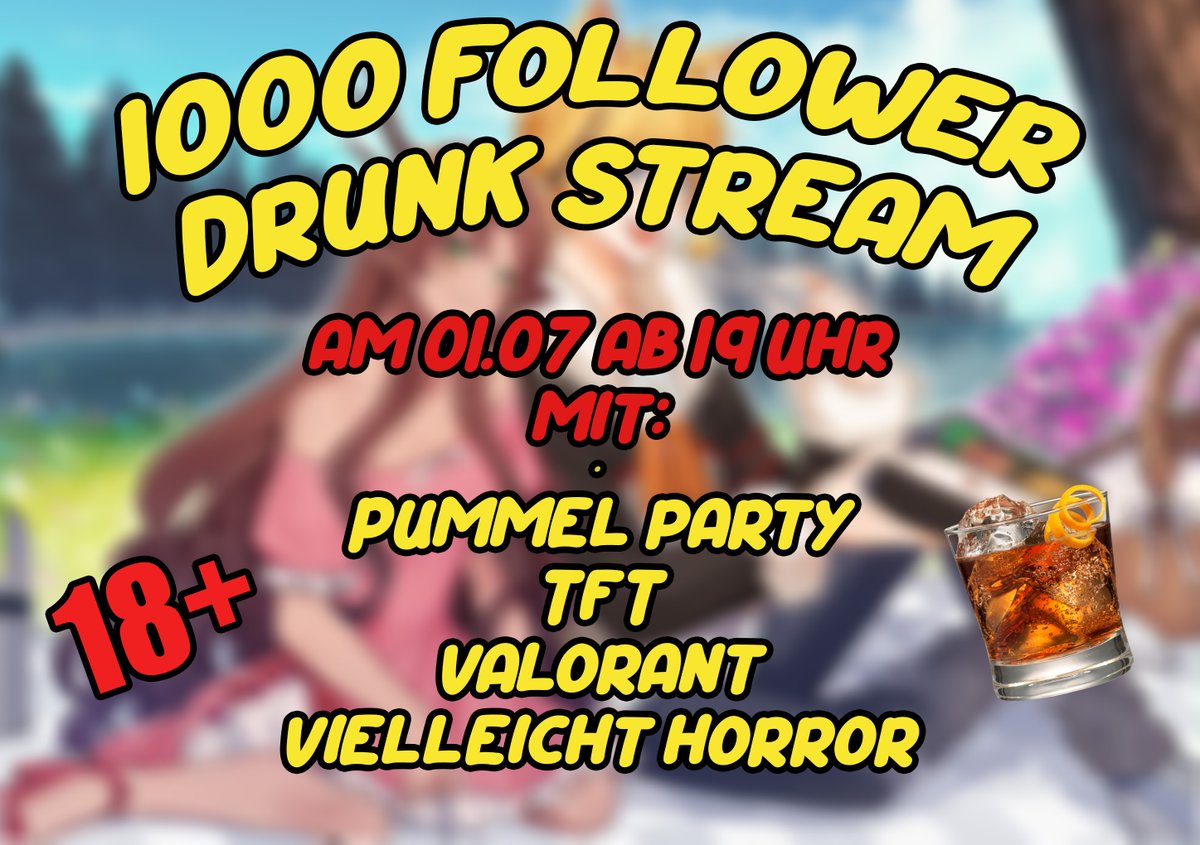 Da ich die 1k geknackt habe dachte ich, dass man das doch feiern kann 📯📯📯
Mit wundervollen Gästen 🤡