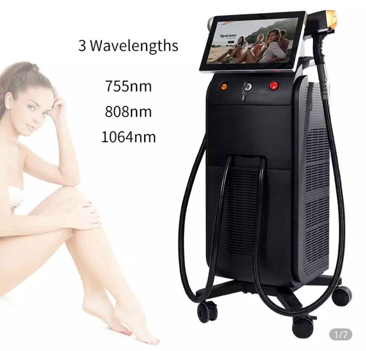 𝐓𝐫𝐢𝐩𝐥𝐞 𝐖𝐚𝐯𝐞𝐥𝐞𝐧𝐠𝐭𝐡 𝐃𝐢𝐨𝐝𝐞 𝐋𝐚𝐬𝐞𝐫 𝐌𝐚𝐜𝐡𝐢𝐧𝐞

* Suitable for all skin type
* Painless and fast
* 40 millions laser shot life at least

#diodelaser #808diode #808nm