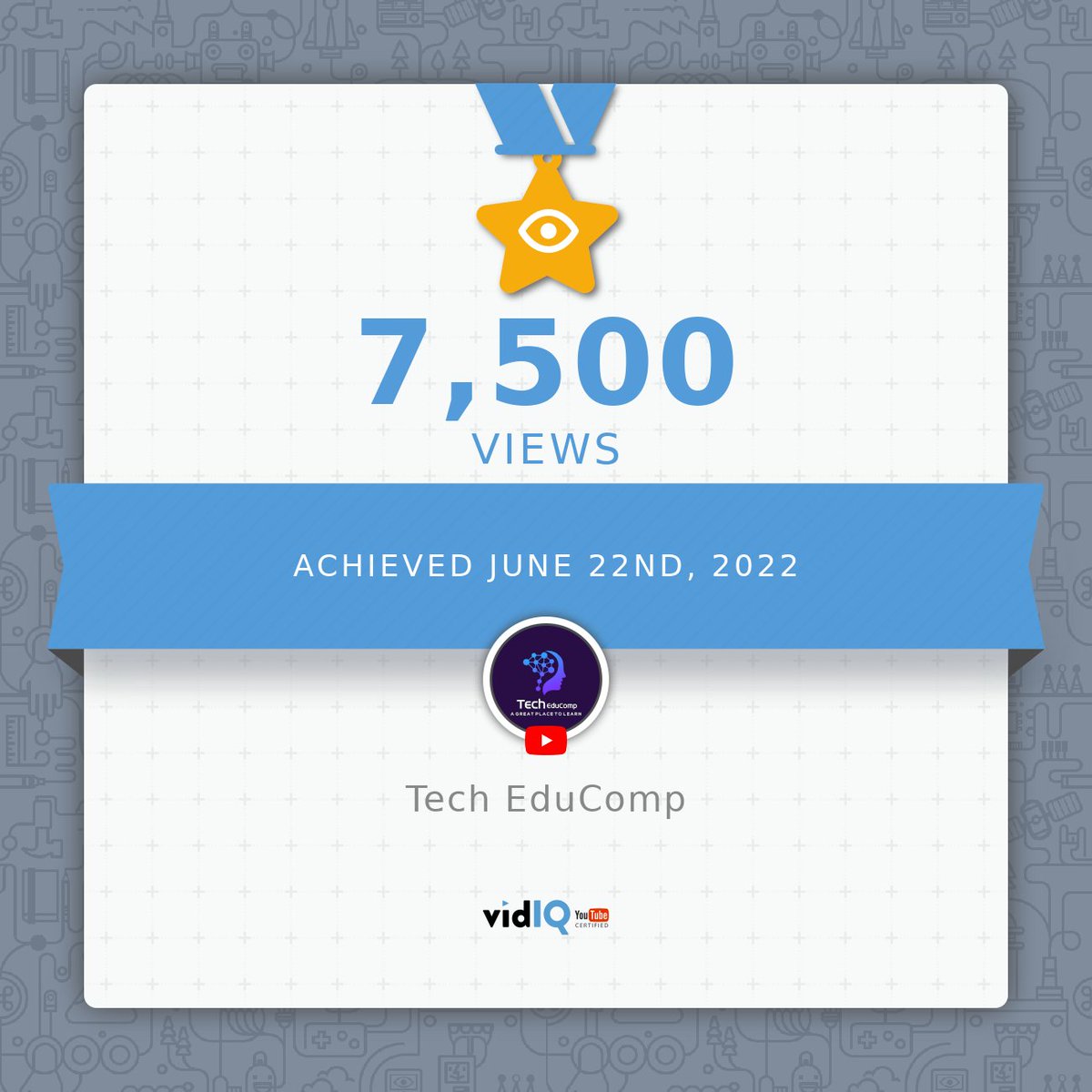 TechEduComp's tweet photo. Thanks @vidIQ.
#YouTube #vidiq #youtubeview #TechEduComp https://t.co/RSUEcNd70D