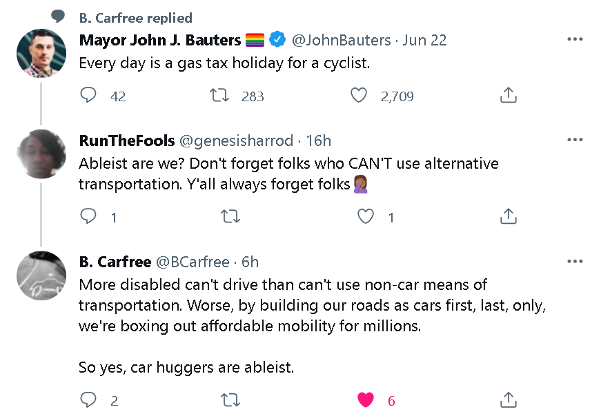 420_Bike_Life's tweet photo. The #Disabled are often weaponized by #CarCentric privileged who are blissfully unaware that many with #disability can not use cars; do not want to use cars; or can not afford to car use, due to #PovertyInflicted
A #DisabledCyclist = #ClimateAction
#Cycling #MobilityAid https://t.co/R0lVNFkCfF