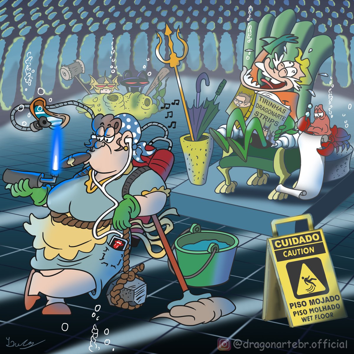 Dragon_Arte's tweet photo. ⚠ A DIARISTA 
⚠ PISO MOJADO
⚠ WET FLOOR 

#dragonarte #strips #comics #hq #tirinhas #comics #quadrinhos #dragao #superman #dc #batman #humor #funny #aquaman #pisomolhado https://t.co/BroaaTY2Qb