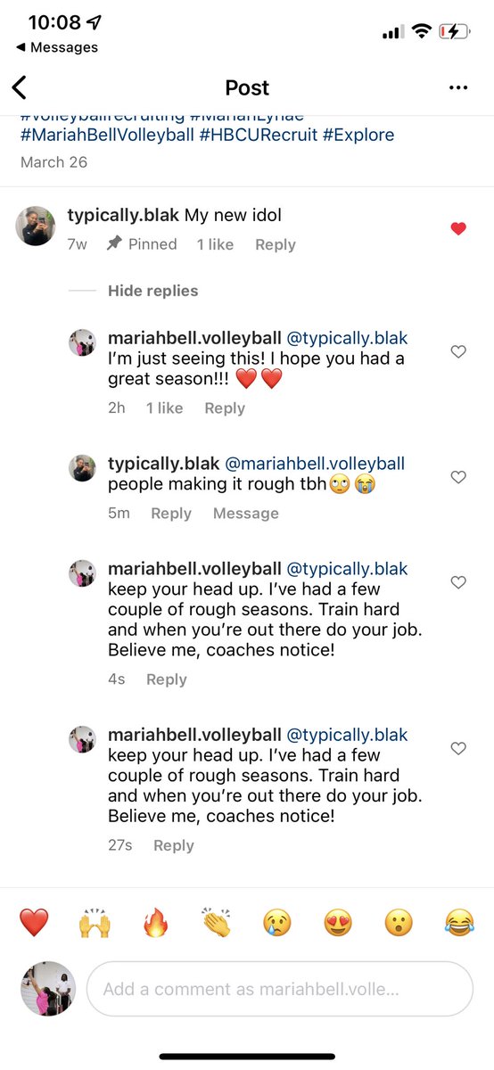 MariahBellVball's tweet photo. Advice that was given to me…passing to others. Follow me on IG @mariahbell.volleyball 

 #HBCUVolleyball #volleyball #volleyballlife #vball #OutsideHitter #MiddleBlocker #womensvolleyball #collegerecruiting  #TAVHouston #volleyballrecruiting #MariahBellVolleyball #HBCURecruit https://t.co/9PuVOXJlmS
