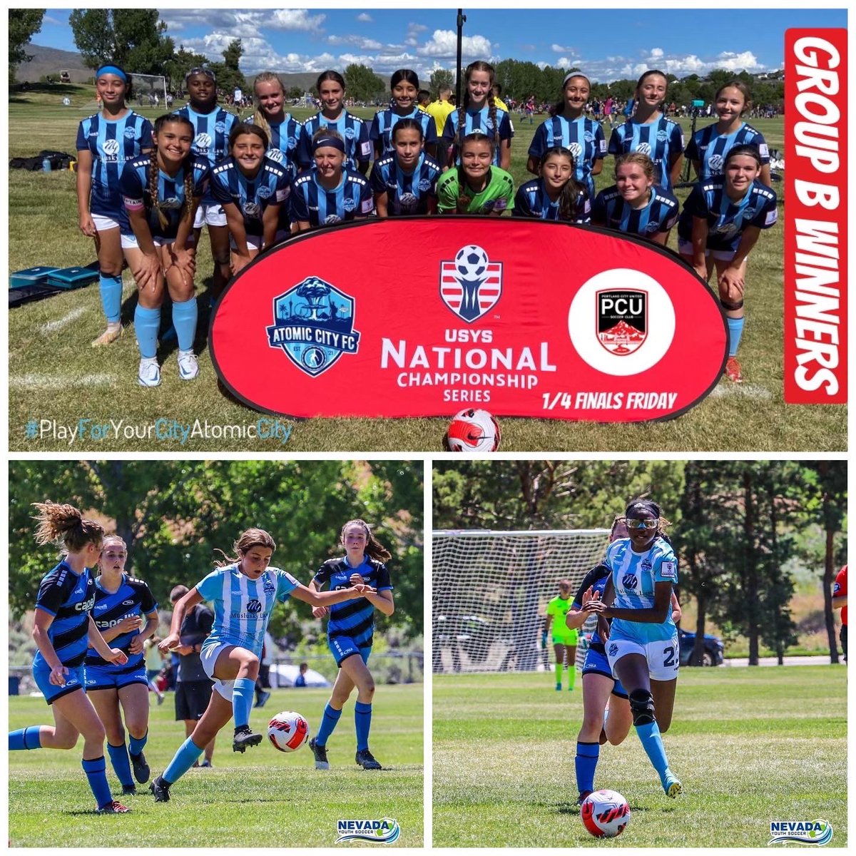 AtomicCityFC's tweet image. The forecast for tomorrow is a lots of goals for a massive Dub! It’ll be a gorgeous Boise Friday morning to be one of only eight teams left playing in the Far West Regional Championships quarterfinals for these terrific Las Vegas footballers. Let’s GO! #AtomicCityFC