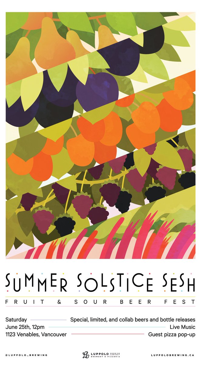 Luppolo Brewing Co. (@luppolo_brewing) on Twitter photo SUMMER SOLSTICE SESH: SOUR BEER FEST x SUNDAY PIES PIZZA CO POP UP!
June 25th, 12pm! SUMMER SOLSTICE SESH: SOUR BEER FEST x SUNDAY PIES PIZZA CO POP UP!
June 25th, 12pm!