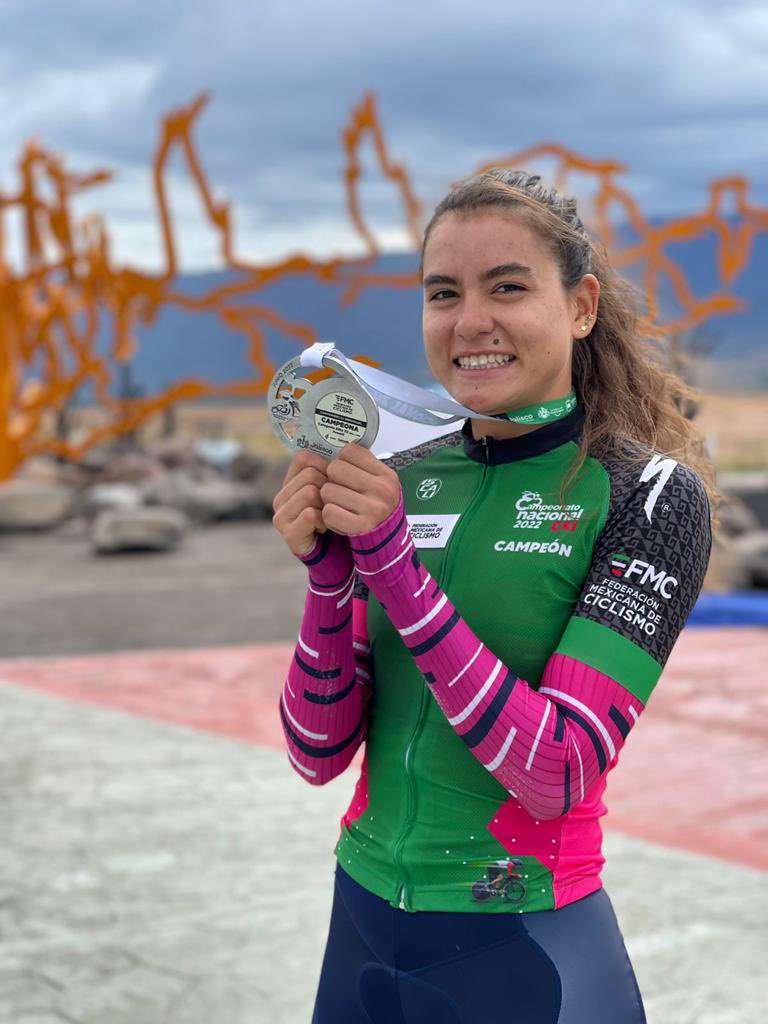 Presenting the new Mexican National Time Trial Champion! Anet Barrera! #CampeonaNacional #Mexico #ITT #UCI #TimeTrial