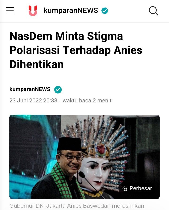Ini Nasdem sudah krisis kader, mereka berusaha mengubah stigma terhadap Bapak Politik Identitas Anies edan. Semua demi transaksi elektoral, dulu mereka dukung pak Jokowi juga untuk elektoral saja. Tenggelamkan Nasdem! Yang setuju retweet keras!