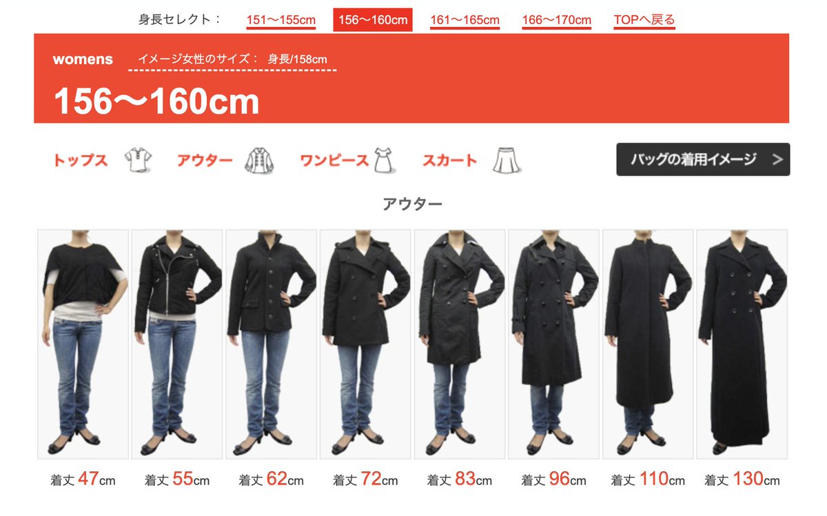 ネットショッピングで服を買おうとすると着丈のイメージが掴み辛い そんな悩みを解決してくれるhpが存在した Togetter ネットショッピングで服を買おうとすると着丈のイメージが掴み辛い そんな悩みを解決してくれるhpが存在した Togetter