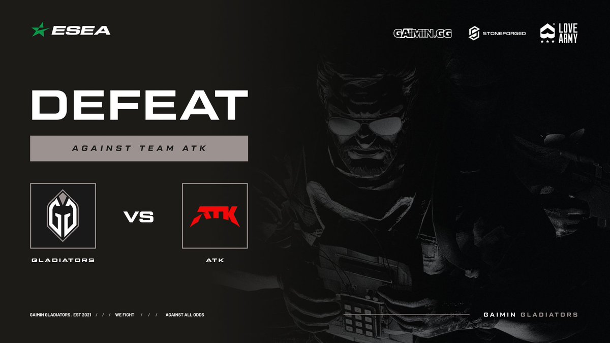 GaiminGladiator's tweet photo. What a hell of a series, losing on map 3 to @ATKesportsGG ggs!

We go down to the lower bracket and face off with @MythicRebornGG  for the @ESEA @ESLCS  playoffs.

#esea #csgo #againtsallodds #GGcsgo https://t.co/xEcsNl5yz8
