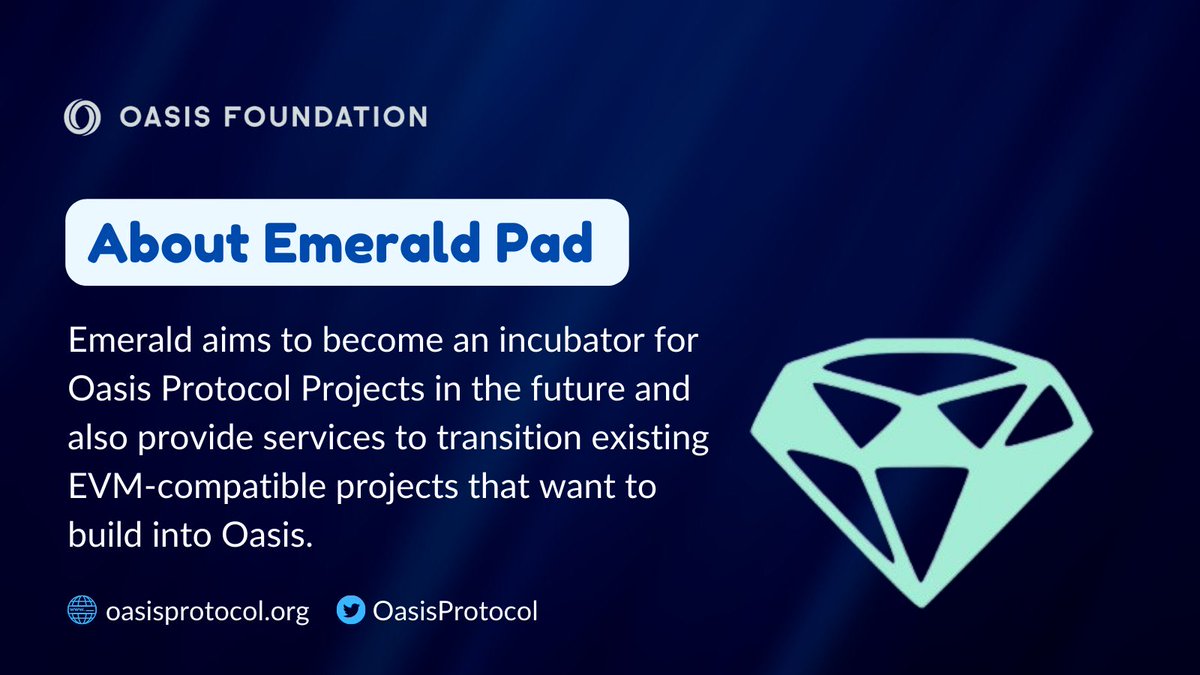 Emerald Pad (Powered by Oasis NFTs) tweet media
