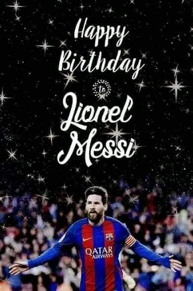 Happy birthday King of football 
Lionel Messi 