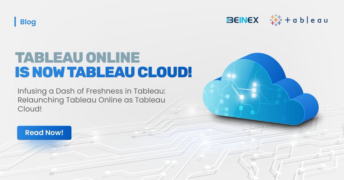 BeinexOfficial's tweet photo. This makeover highlights the modern, sophisticated advances that enable everyone to make smarter, faster decisions.
Read now: https://t.co/GLPqcKNdMW
#tableau #beinex #tableaucloud #tableauonline #simpleanalytics https://t.co/N2EAkuOOg6