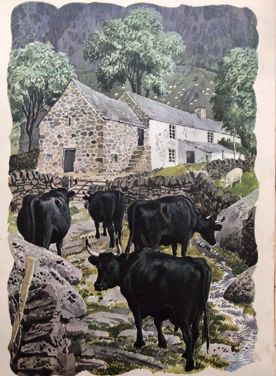 Other work of the Ladybird artists. ‘Welsh Hill Farm’ #CFTunnicliffe (1949)