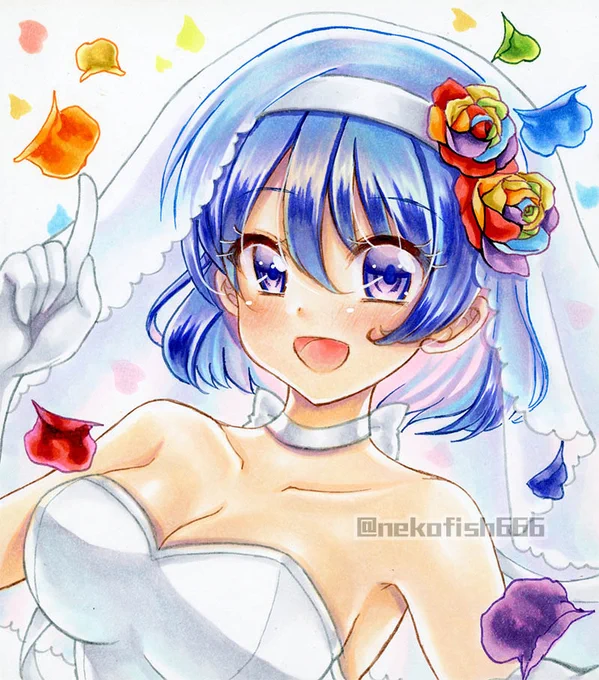 #東方Project #天弓千亦
#アナログ #コピック 