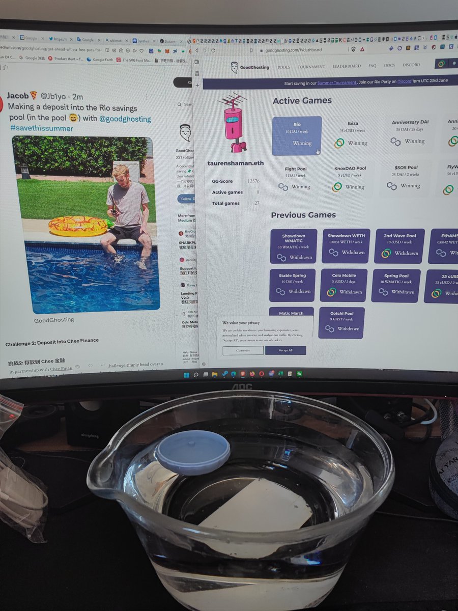 taurenshaman's tweet photo. Already deposited into the Rio savings pool with @goodghosting , what about you?
#SaveThisSummer
(No swimming pool, just a mini "pool" 😂) https://t.co/4oZXwmGN4m