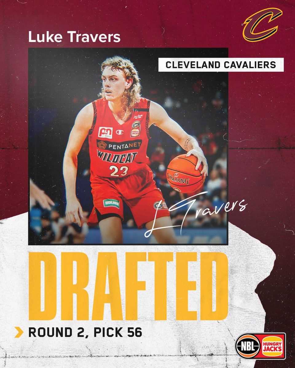 Cleveland, we hope you like mullets and versatile forwards.

Luke Travers has been taken by the <a href="/cavs/">Cleveland Cavaliers</a> with the 56th pick in the #NBADraft 

#NBLxNBA <a href="/luke_travers/">Luke Travers</a>