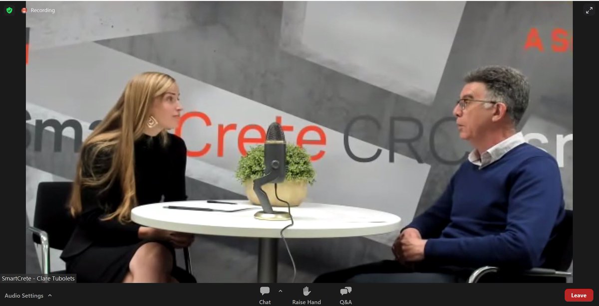 CEO Clare Tubolets chatting to Stephen Harmer in our first ever "Said in Concrete" Clinker Chat Series webinars