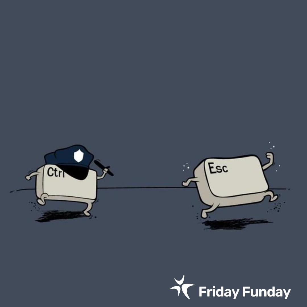 RightClickIT's tweet image. Control? Escape! 😂
A fun fact about Ctrl+Esc is that it’s a keyboard shortcut that opens the Start menu in Microsoft Windows! 😉
Enjoy your weekend, mates!
#IloveTech #TechieHumor #FunFriday #HappyFriday #Friday #weekendloading #control #escape #keys #rightclickit #rightclick