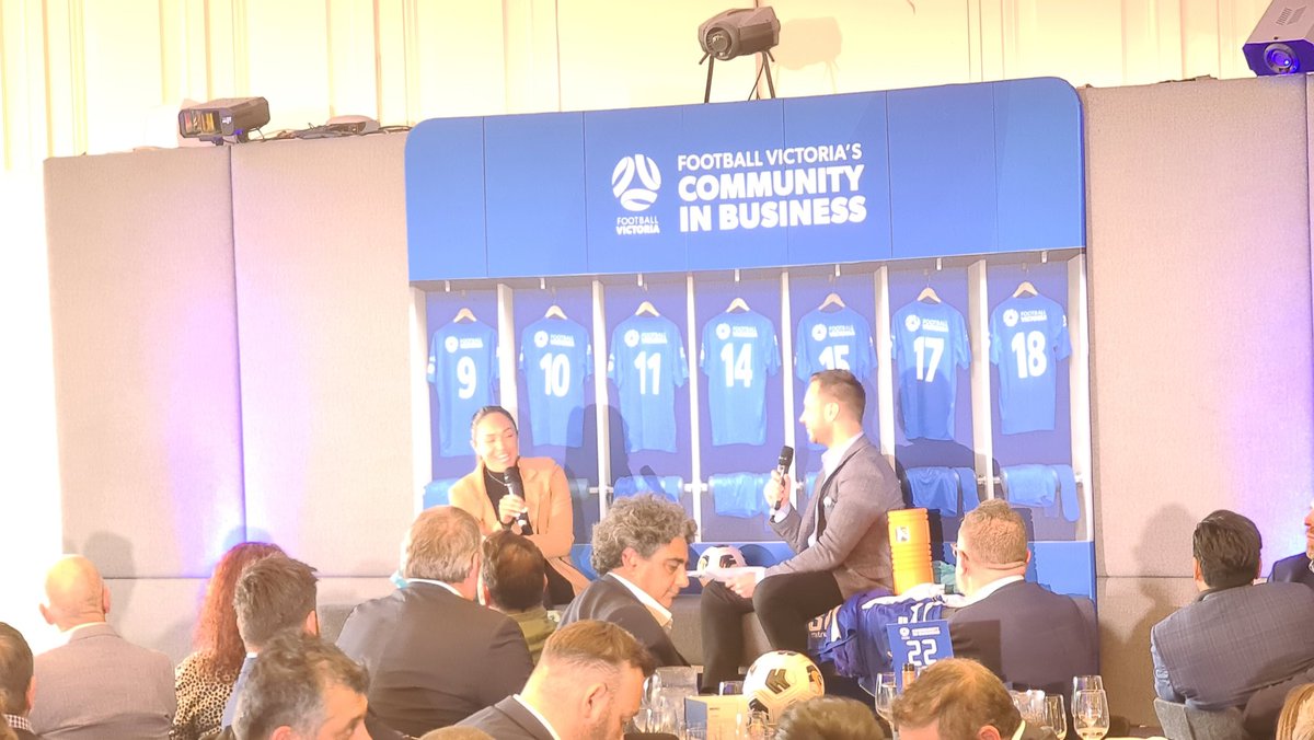 @FV_CIB 
#communityinbusiness 
#matildas
@footballvic
So good to see @KyahSimon 
Telling us about her wonderful football career and leadership role @SpursWomen 
An Australian women's role model in sport.
This is a great @FV_CIB luncheon.
Good on you Kiah!