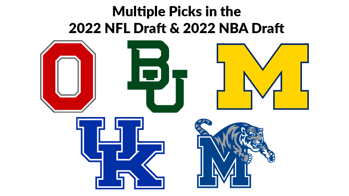 5 schools had multiple picks at both this year's NFL Draft and NBA Draft.