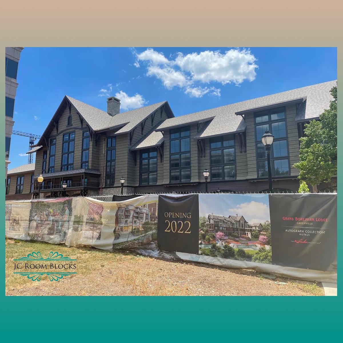 JC_Room_Blocks's tweet photo. We were in Greenville, SC last weekend &amp; stayed at the incredible Embassy Suites Golf Resort &amp; Conference Center!

We weren’t going to leave until we had a peek at The Grand Bohemian Lodge which is opening soon and part of the luxury Kessler Collection!
https://t.co/OTmydoAqMO https://t.co/U9gBv3bNWR